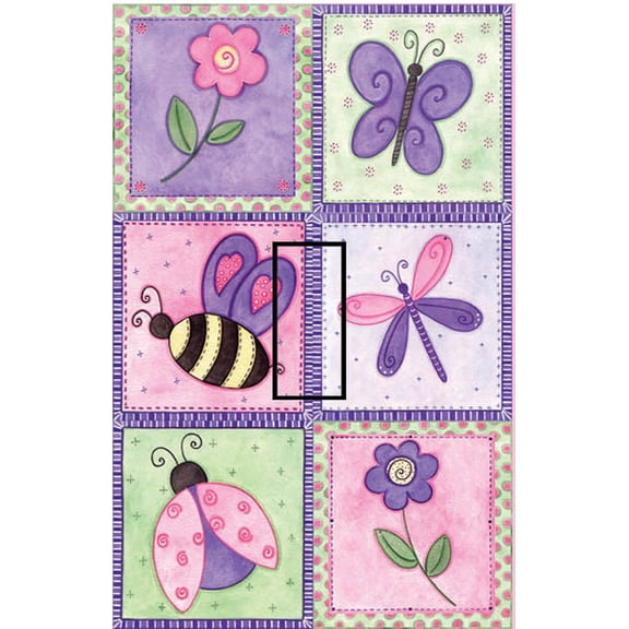 Pink Springtime OP Single Toggle SwitchStix Peel and Stick Art Deco Switch Plate Cover Applique Washable Heat/Steam/Water-Resistant - 1 unit