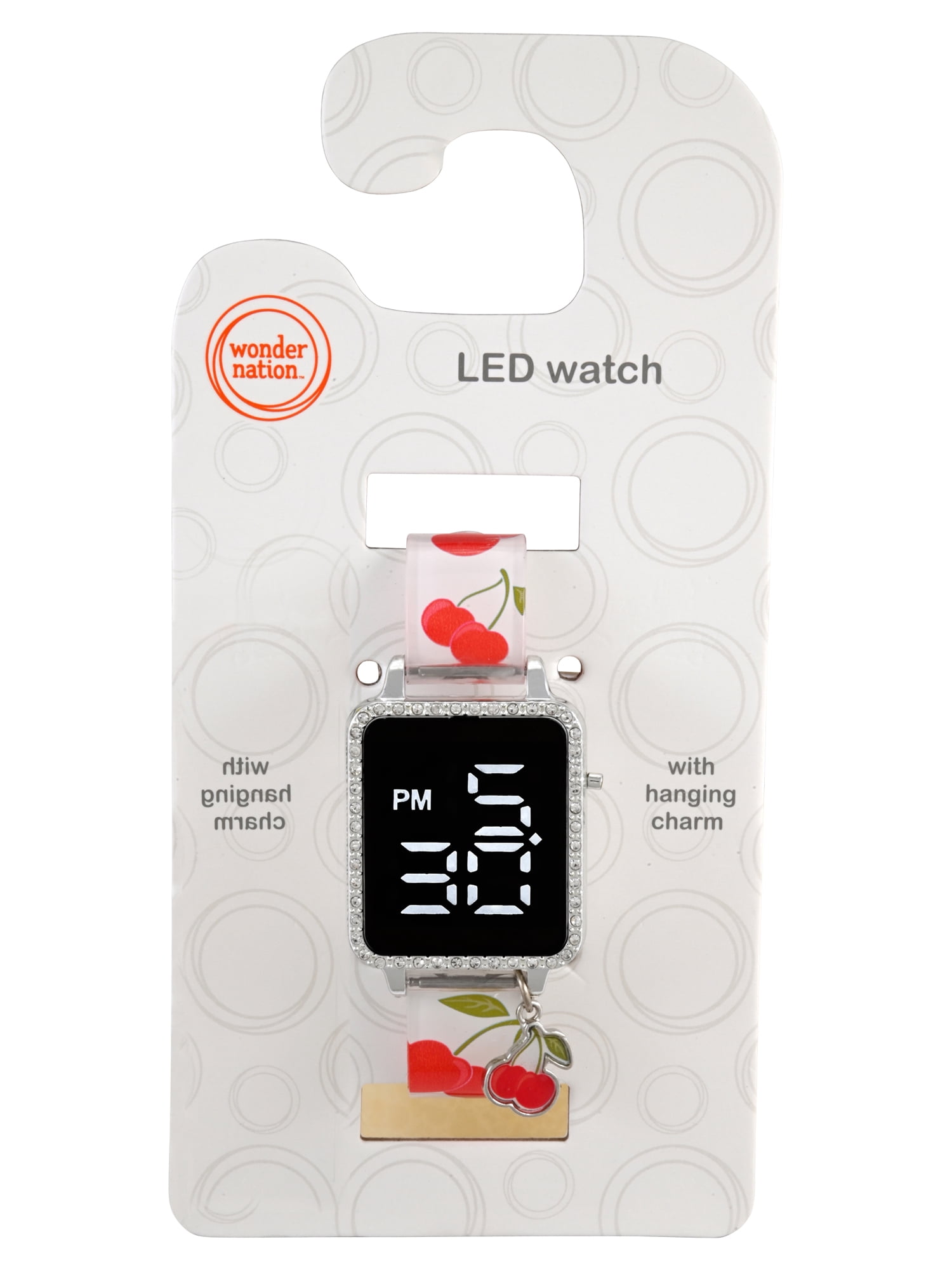 Wonder Nation Unisex Child Pink LED Watch, WN5281WM