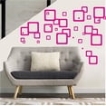 thumbnail image 1 of Pink Squares Retro Mod Wall Decals  Modern Geometric Wall Decor, 1 of 2