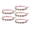 thumbnail image 1 of Pink St Saint Benedict Silver Tone Medal 8" Adjustable Cord Bracelet Pack of 5, 1 of 1