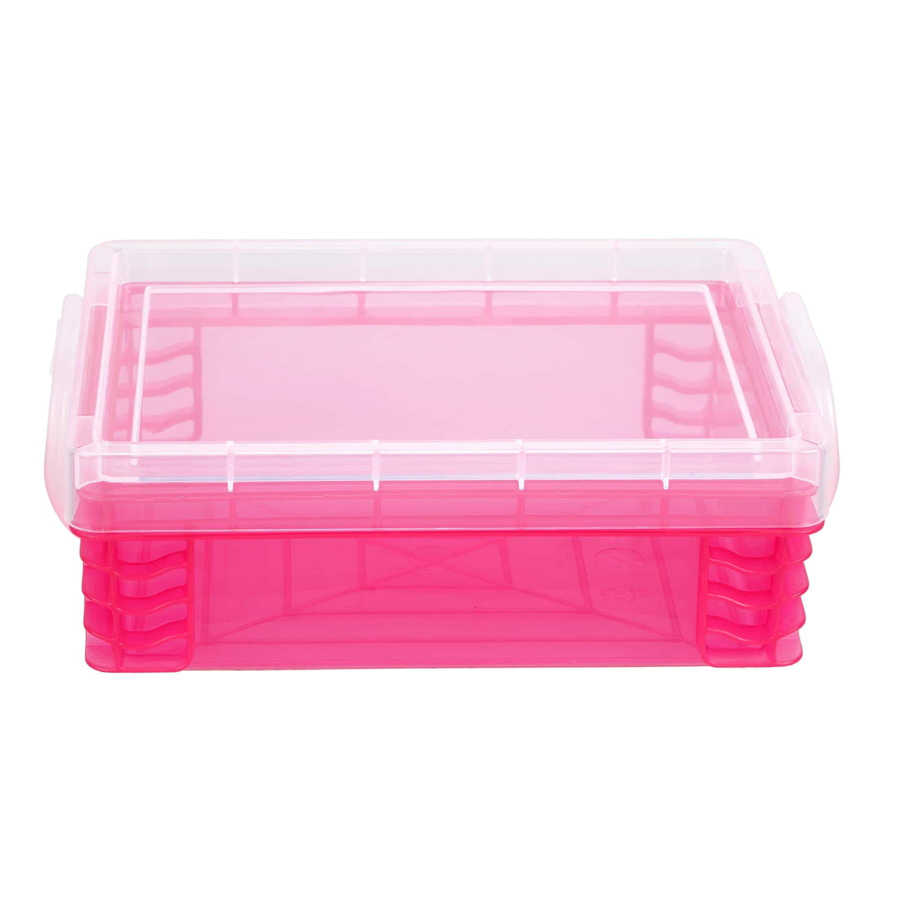 Pink Stacking Crayon Box by Simply Tidy - Plastic Storage Containers for  School Supplies, Sewing and Crafts - Bulk 32 Pack