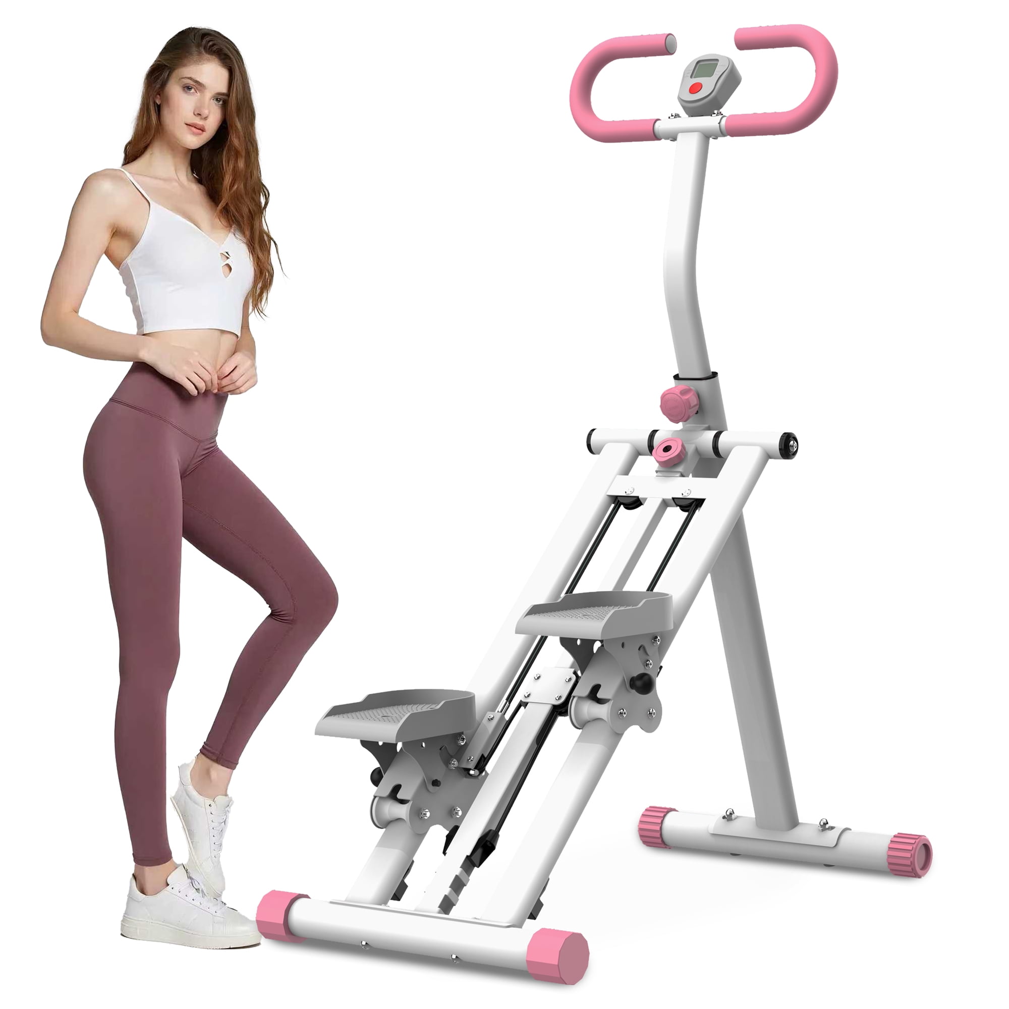 Pink Stair Stepper with Resistance - Vertical Climber Workout Machine ...