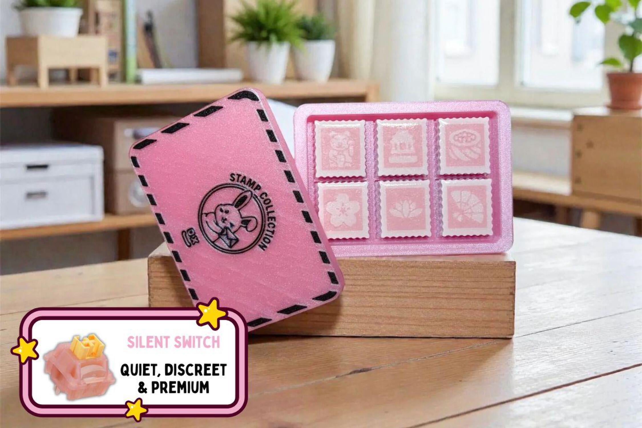 Pink Stamp Collection Clicker Fidget