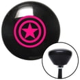 thumbnail image 1 of Pink Star Inside Circles Black Retro Shift Knob with M16 x 1.5 Insert Shifter Auto, 1 of 1