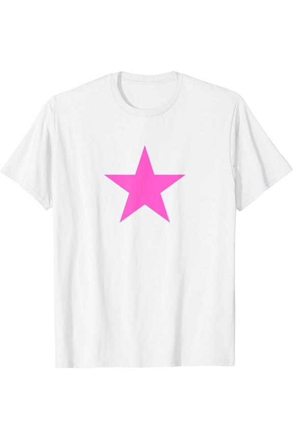 Pink Star on Multiple Colours T-Shirt
