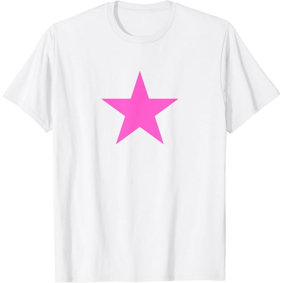 Pink Star on Multiple Colours T-Shirt