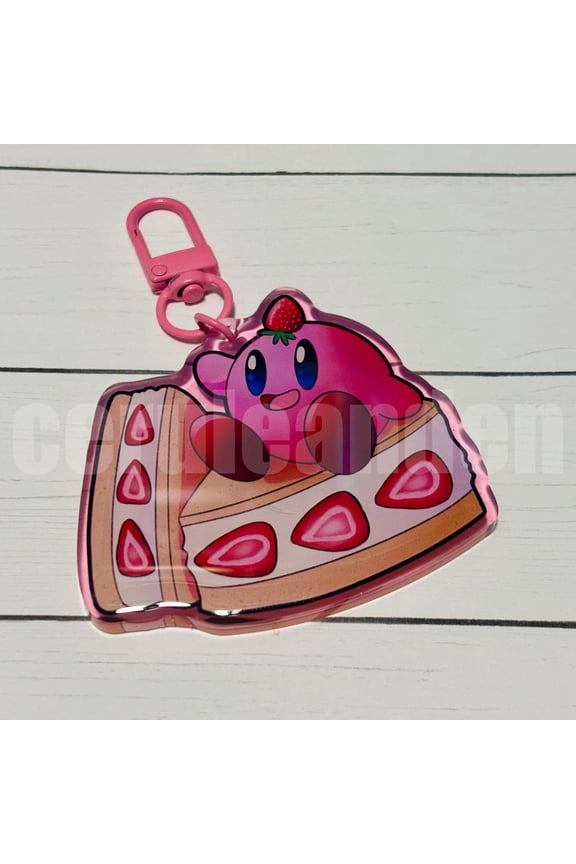 Pink Starry Warrior Keychain || Acrylic Charm with Front Side Epoxy (1 keychain)