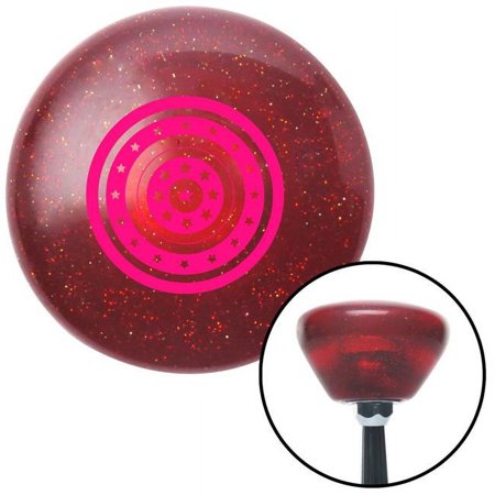 Pink Stars in Circle Formation Red Retro Metal Flake Shift Knob with M16 x 1.5 Insert Brody