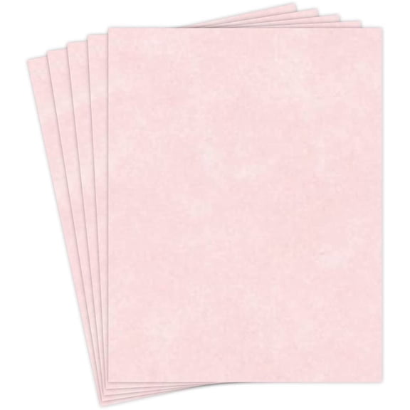 Pink Stationery Parchment Paper, 60lb / 90gsm Text 8.5 x 14 Inches, 50 Sheets