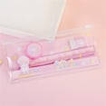 thumbnail image 1 of Pink Stationery Set, Transparent Pencil Case & Study Kit Set, Pink,By DreamyJuly, 1 of 6