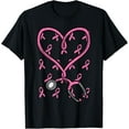 thumbnail image 1 of Pink Stethoscope Nurse Scrub Breast Cancer Awareness Women T-Shirt, 1 of 3