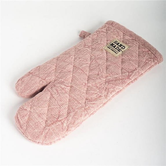 Pink Stone Washed Cotton Oven Mitt