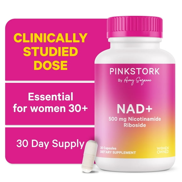 Pink Stork 500 mg NAD+ Supplement- Nicotinamide Riboside