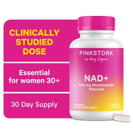 Pink Stork 500 mg NAD+ Supplement- Nicotinamide Riboside