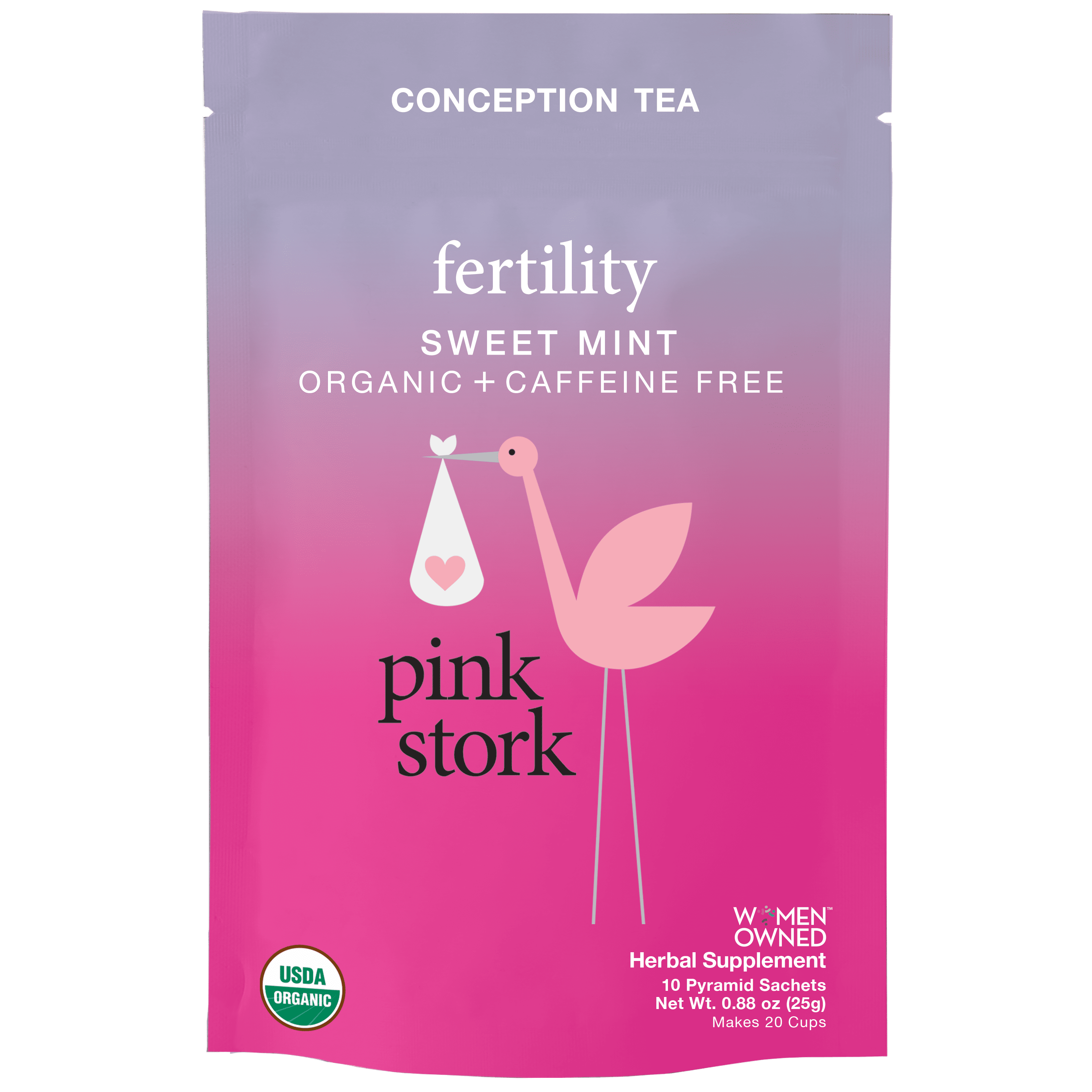 Pink Stork, Fertility, Tea Bags, 10 Ct