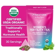 Pink Stork Fertility Tea, Sweet Mint, Hormone Balance, Cycle Support, 15 Sachets