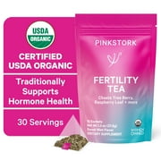 Pink Stork Fertility Tea, Sweet Mint, Hormone Balance + Cycle Support, 15 Count