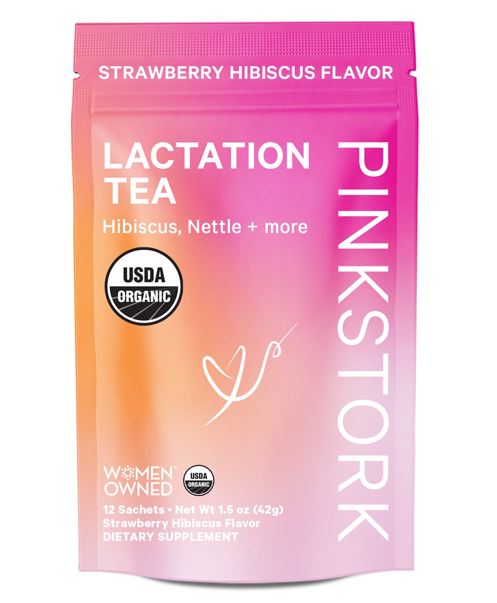 Pink Stork Organic Lactation Tea Breastfeeding Support, Fenugreek for Breast Milk Flow