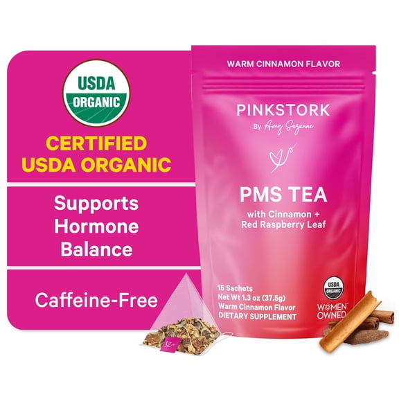 Pink Stork Organic PMS Tea, 15 Sachets, 30 Cups