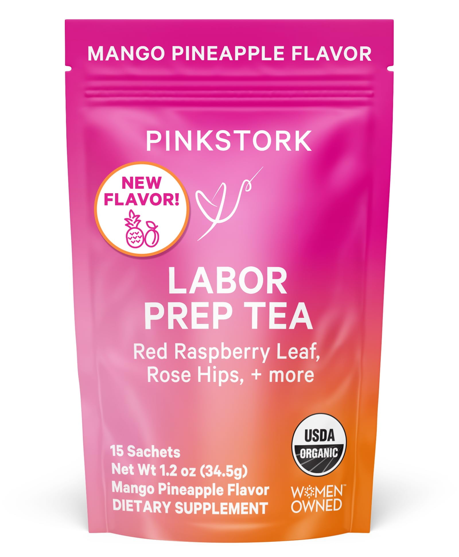 Pink Stork Organic Red Raspberry Leaf Labor Prep Tea Mango Pineapple pink-stork-organic-red-raspberry-leaf-labor-prep-tea-mango-pineapple