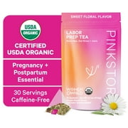 Pink Stork Organic Red Raspberry Leaf Tea with Chamomile and Rosehip, 15 Sachets