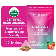 Pink Stork Postpartum Recovery Tea for Women, Chamomile, Organic Red Raspberry Leaf, 15 Sachets