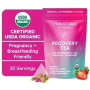 Pink Stork Postpartum Recovery Tea for Women, Chamomile, Organic Red Raspberry Leaf, 15 Sachets