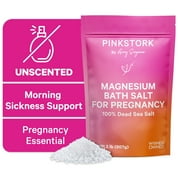 Pink Stork Pregnancy Flakes: Unscented Magnesium Bath Salts for Pregnancy, 2 lbs