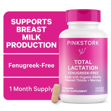 Pink Stork Total Lactation Breastfeeding Support Supplements, 60 Capsules