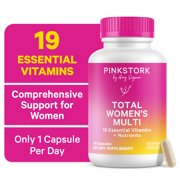 Pink Stork Women's Multivitamin with Folic Acid, Biotin, Vitamin D for Immune, Digestion & Energy - 60 Capsules