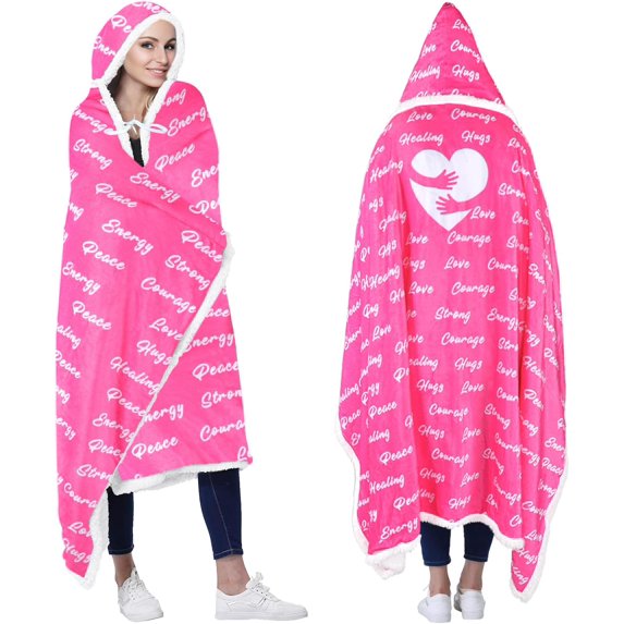 Pink Strawberry Hoodie Blanket for Women Adult - Christmas Birthday Gifts Ideas for Women Wife Mom Daughter Sister Her