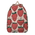 thumbnail image 1 of Pink Strawberry Plants Fruit Backpack for School,Cute School Bag,Schoolbag with Adjustable Shoulder Straps & Padded Back,15.7"x11.8"x5.5", 1 of 5