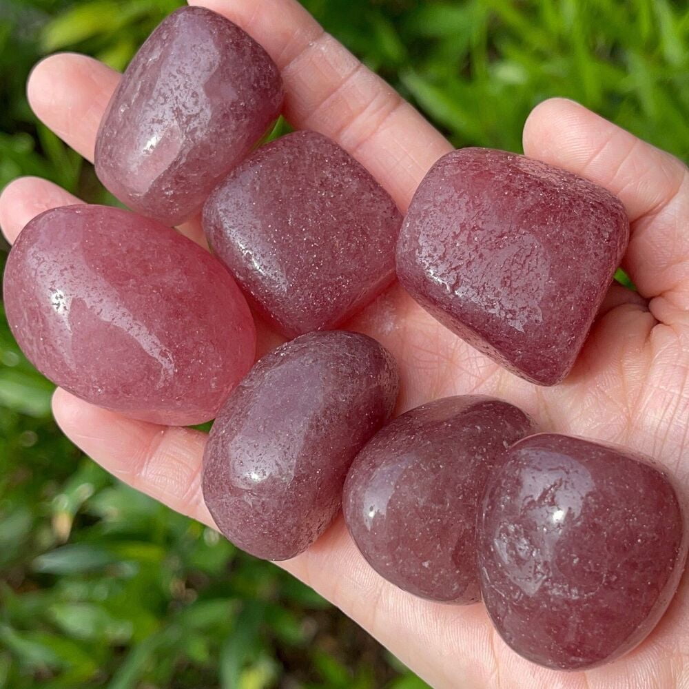 Pink strawberry quartz discount
