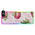 thumbnail image 1 of Pink Strawberry Wireless Charging RGB Gaming Mouse Pad Large Keyboard Mat Rubber Base 13 Light Modes, 1 of 6