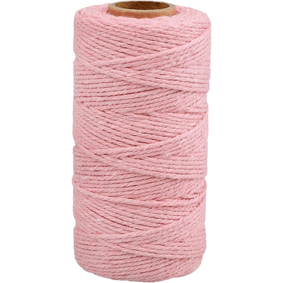 Pink String, 328 Feet Valentine's Day Bakers String, 2MM Heavy Duty Packing String for Valentine's Day DIY Crafts, Present Decoration, Gift Wrapping, Craft Wrapping