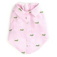 thumbnail image 1 of The Worthy Dog Embroidered Alligator Stripe Seersucker Button Up Look Pet Shirt, 1 of 2