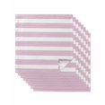 thumbnail image 1 of Pink Stripe Cloth Napkins Set of 8 Reusable Dinner Napkins, Modern Simple Geometric White Striped Cocktail Napkin Washable Table Napkins for Wedding/Holiday Party/Baby Shower 20"x20", 1 of 7