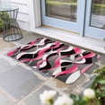 thumbnail image 1 of Pink Stripe Door Mat Indoor Outdoor,Gradient Grey Moire Geometric Modern Abstract Non Slip Welcome Mat with Rubber Backing,Absorbent Front Door Mats Entryway Rug for Home Patio Entrance 24"x36", 1 of 9