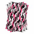 thumbnail image 1 of Pink Stripe Kitchen Towels Set of 3, Water Absorbent Dish Towel, Gradient Grey Moire Geometric Modern Abstract Decorative Hand Towels - Quick Drying Cloth for Cooking Baking, 18x28 Inch, 1 of 8