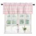 thumbnail image 1 of Pink Stripe Kitchen Valances for Windows 42x12 Inch Kitchen Curtains Valances Rod Pocket Abstract Art Modern Vertical Striped Bathroom Window Valances for Window Treatment Decor, 1 of 6