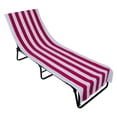 thumbnail image 1 of Pink Stripe Lounge Chair Beach Towel With Top Fitted Pocket 26x82, 1 of 5