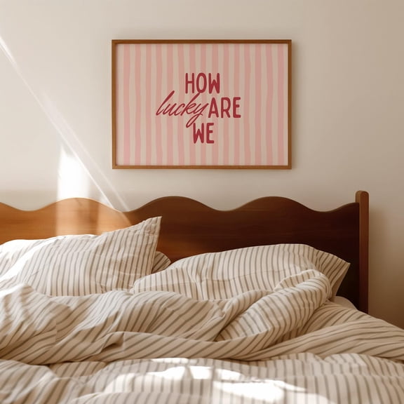 Pink Stripe Quote Trendy Aesthetic Typography Unframed Paper Print