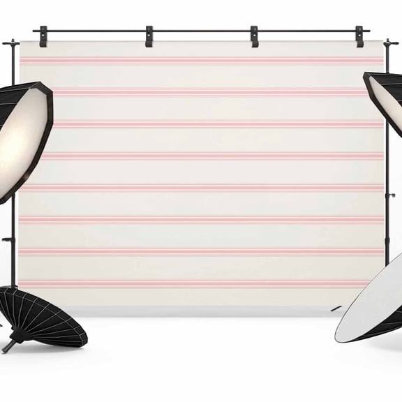 Pink Striped Backdrop for Photoshoot,Photography Photo Studio Background Wall Backdrop,Rustic Pink Stripe Modern Art Beige Back Drop Banner Panel for Portraits Wedding Live Streaming Decor 7x5Ft