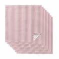 thumbnail image 1 of Pink Striped Cloth Napkins, Modern Simple Farmhouse Beige Vintage Washable and Reusable Dinner Napkins Set of 8, Table Napkin for Kitchen Party Birthday Wedding Hotel Housewarming 20"x20", 1 of 8