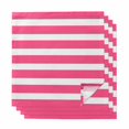 thumbnail image 1 of Pink Striped Cloth Napkins, Modern Simple Monochrome Geometric White Washable and Reusable Dinner Napkins Set of 4, Table Napkin for Kitchen Party Birthday Wedding Hotel Housewarming 20"x20", 1 of 8