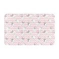 thumbnail image 1 of Pink Striped Cute French Bulldog Door Mat for Indoor, Welcome Door Mats Front Entrance Rug, Non-Slip Bathroom kitchen Rugs for Inside Floor, Small Rug Dog Door Mat 20X31.5 Inch, 1 of 5
