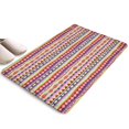 thumbnail image 1 of Pink Striped Geometric Pattern Flannel Non Slip Door Rugs,Washable Door Mats Indoor,Decorative Door Mats,Dirt-Resistant and Absorbent Doormat for Entrance,Bedroom,Kitchen,Bathroom,31.5x17in(80x43cm), 1 of 4