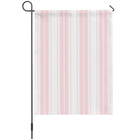 Pink Striped House Flags For Outdoor, Vertical Stripe Modern Minimalist Small Double Side Yard Flags Weather Proof House Decor for Lawn Outside Holiday 28 x 40 Inches