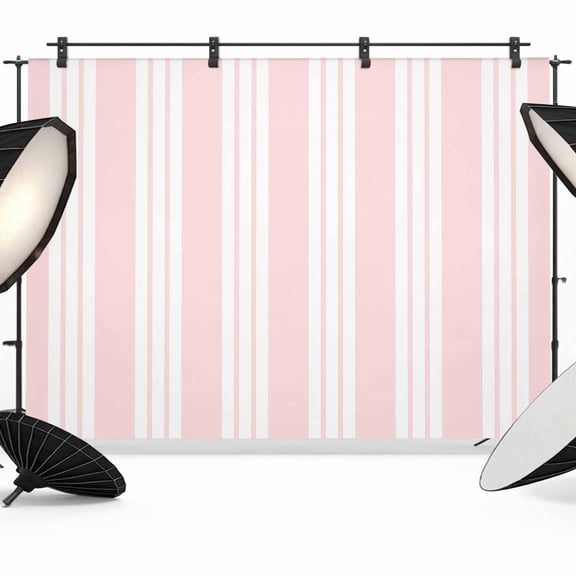Pink Striped Photography Backdrop 7x5FT, Modern Classic Stripes Rustic Country Farmhouse Photo Backdrops, Background for Photography Studio Photo Studio Background, Back Drop for Photoshoot