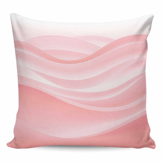 Pink Striped Pillow Covers 16x16 Inch Decorative Throw Pillow Cover, Modern Abstract Art Wave Moire Gradient Sofa Pillowcases Accent Cushion Case Home Decor Bedroom Living Room